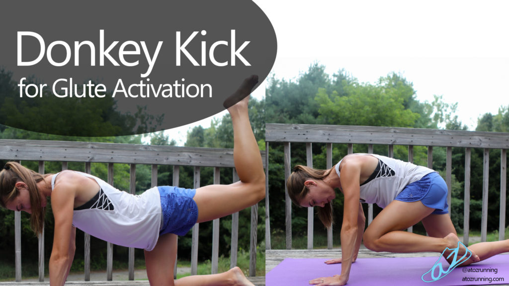 Donkey kick for glute activation