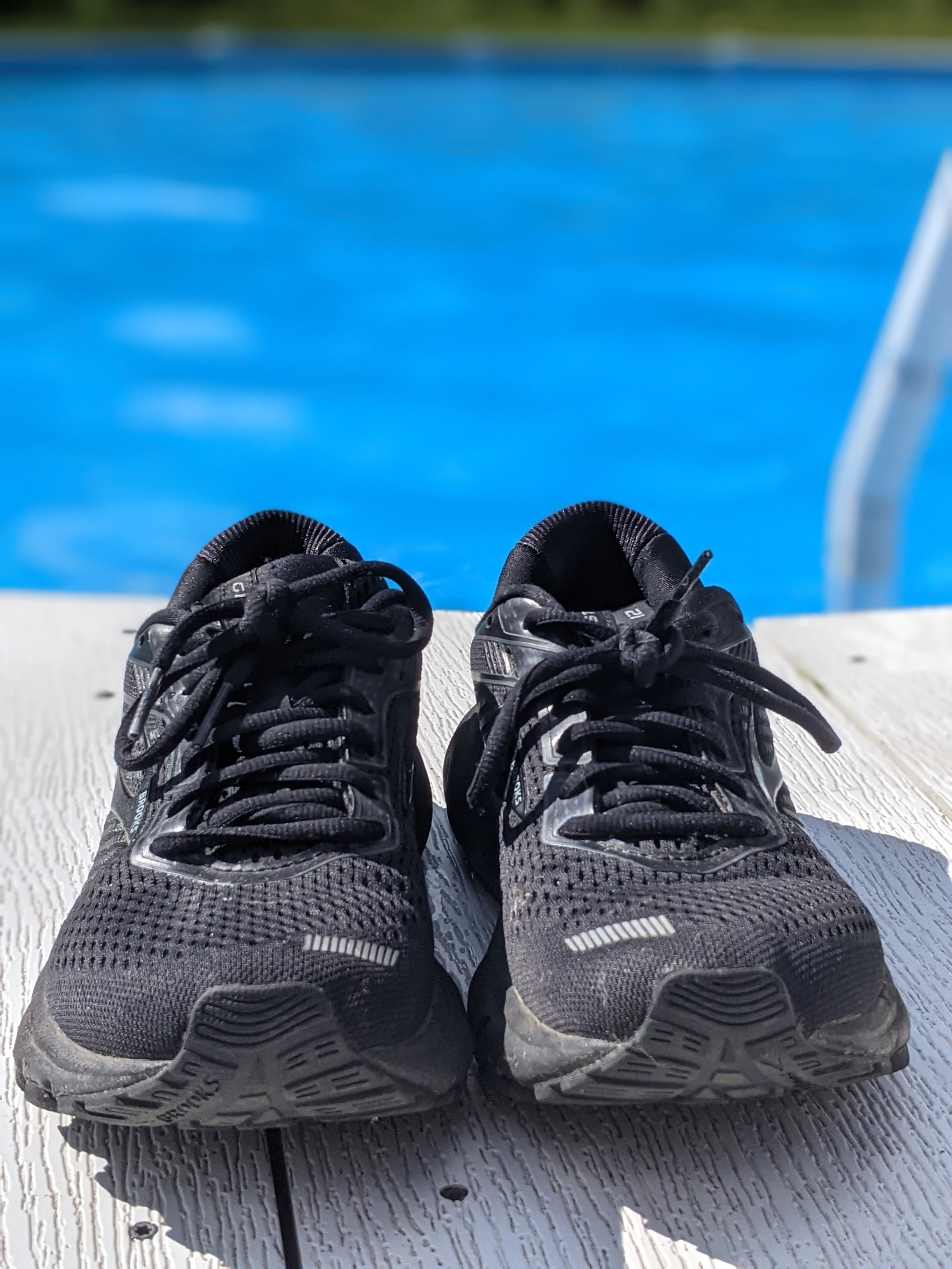 Wear old shoes to aqua jog