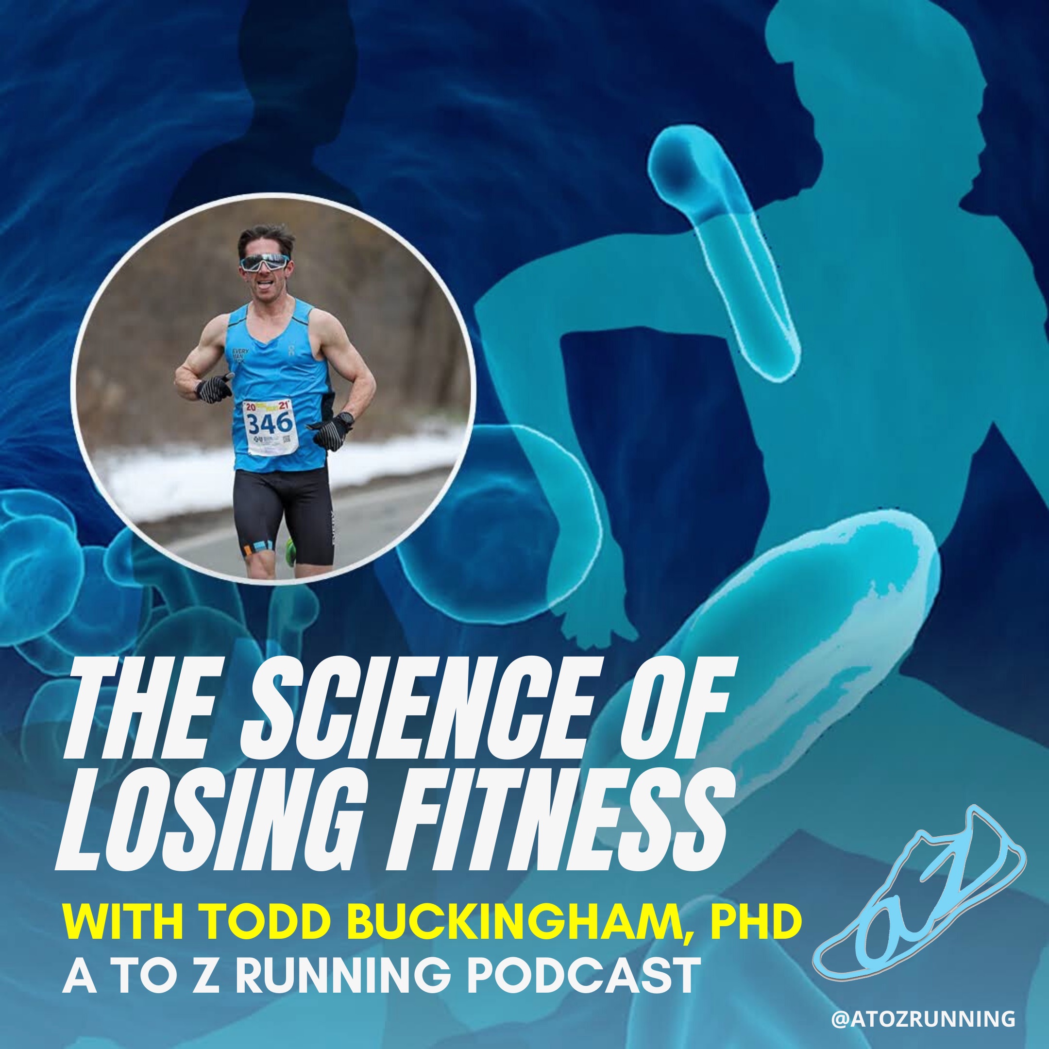 square photo of the the science of building fitness with text and runners