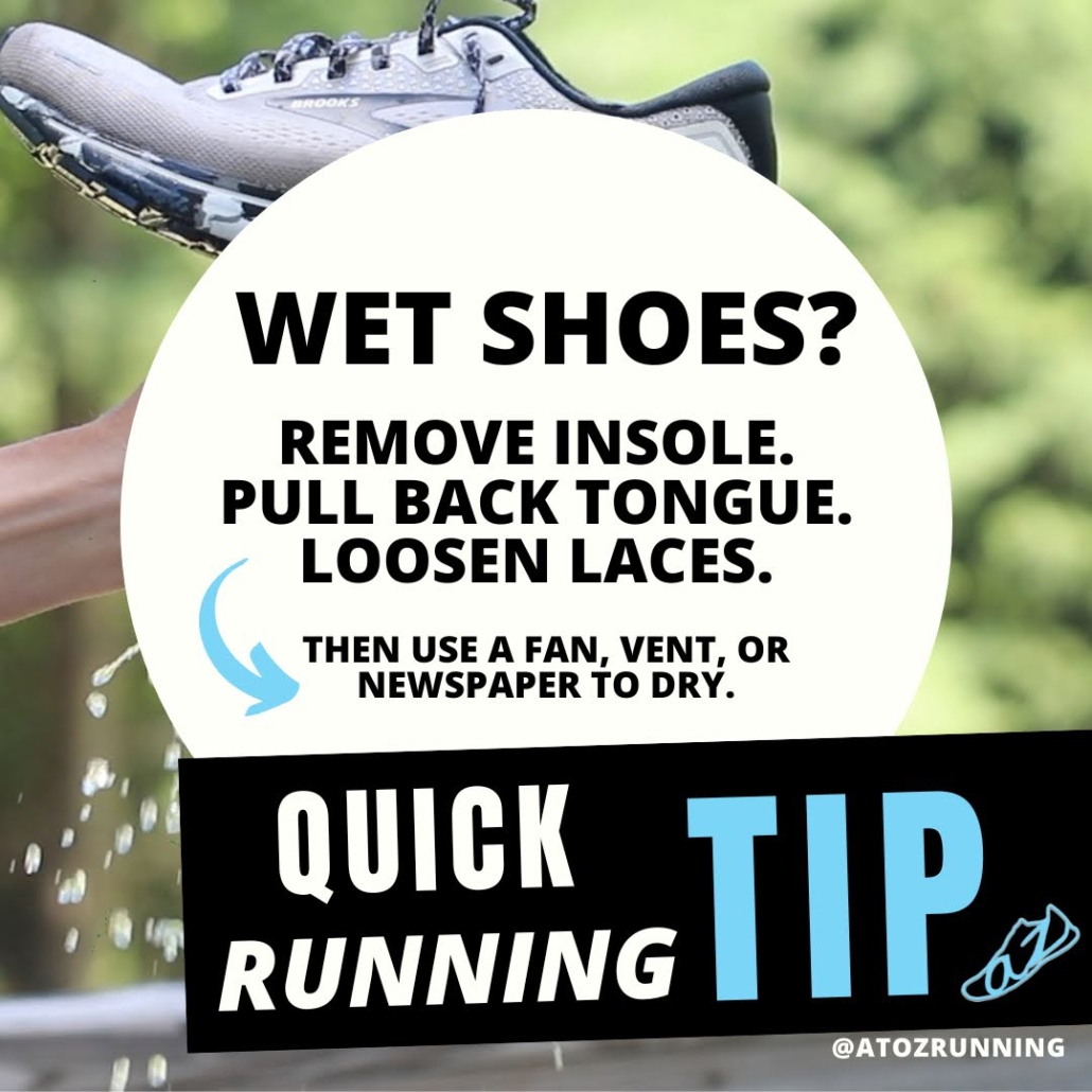 How to Dry Wet Running Shoes AtoZrunning