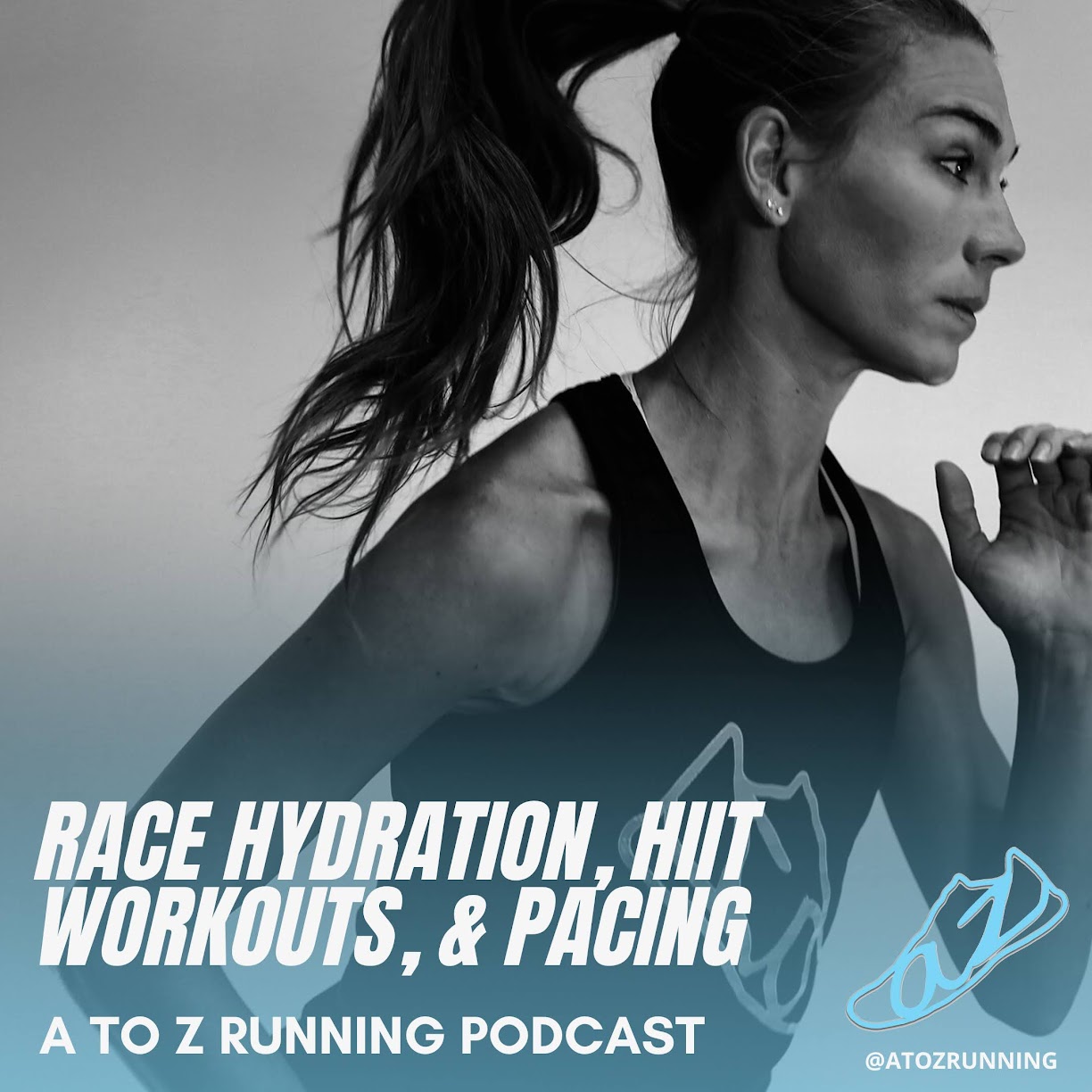woman doing hiit workout in the background, words on photo read race hydration, HIIT workouts, and pacing